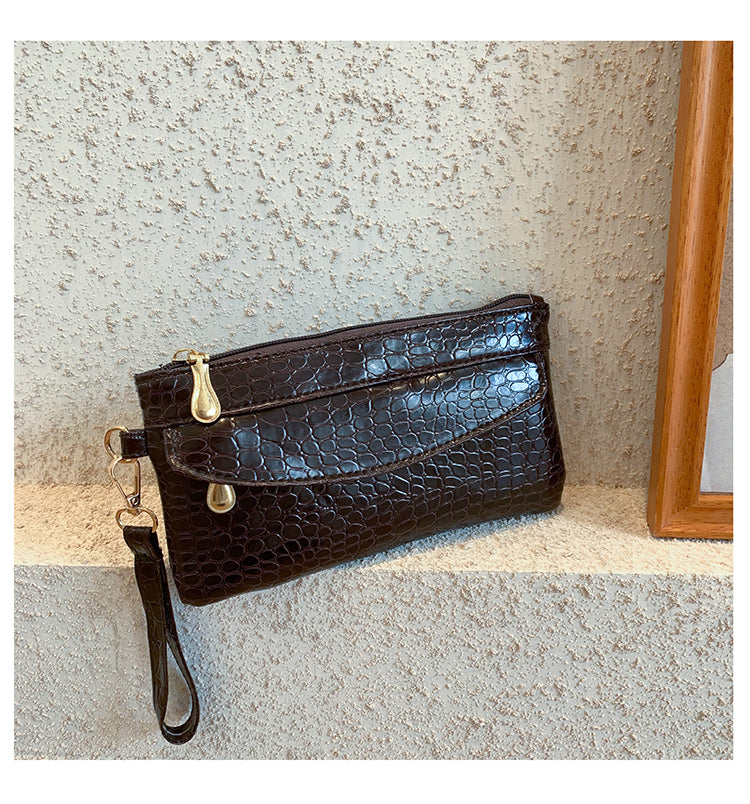 Spring Trend Korean Crocodile Pattern Ladies Clutch Bags Ladies Mobile Coin Purses Ladies Casual Clutches Clutch Bags