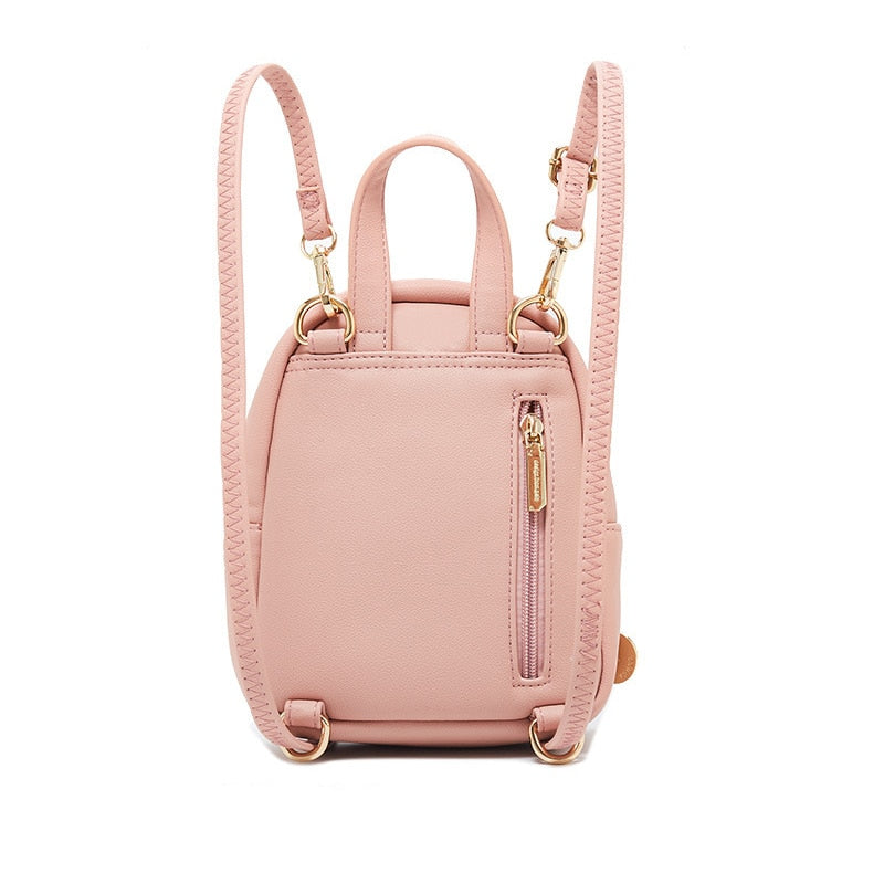 Forever Young Designer Women Backpack Mini Soft Touch Leather Small Backpack Female Fashion Ladies Bagpack Satchel Shoulder Bag