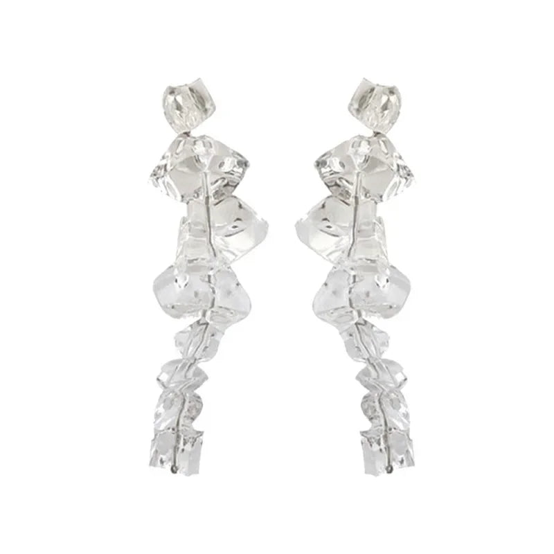 Fashion Long Tassels Irregular Acrylic Drop Earring Europe United States To Restore Ancient Ways Exaggerated Earrings Ms Jewelry