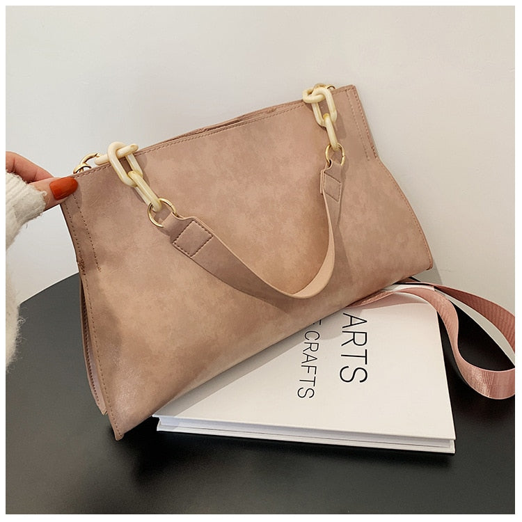 New Design Handbags Women Shoulder Bag Soft Synthetic Leather Crossbody Large Capacity Fashion Female Underarm Bags