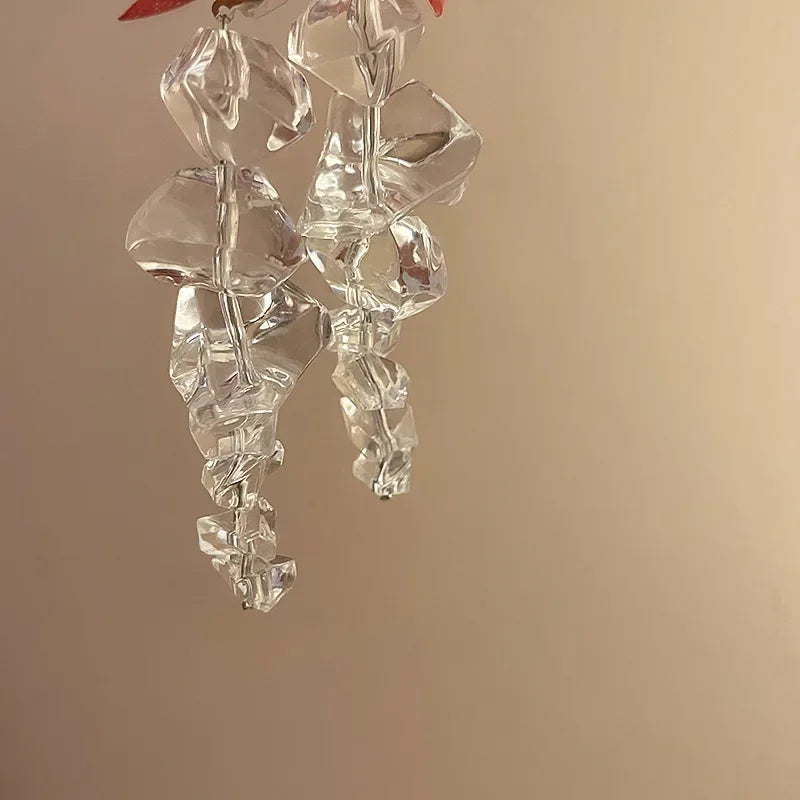 Fashion Long Tassels Irregular Acrylic Drop Earring Europe United States To Restore Ancient Ways Exaggerated Earrings Ms Jewelry