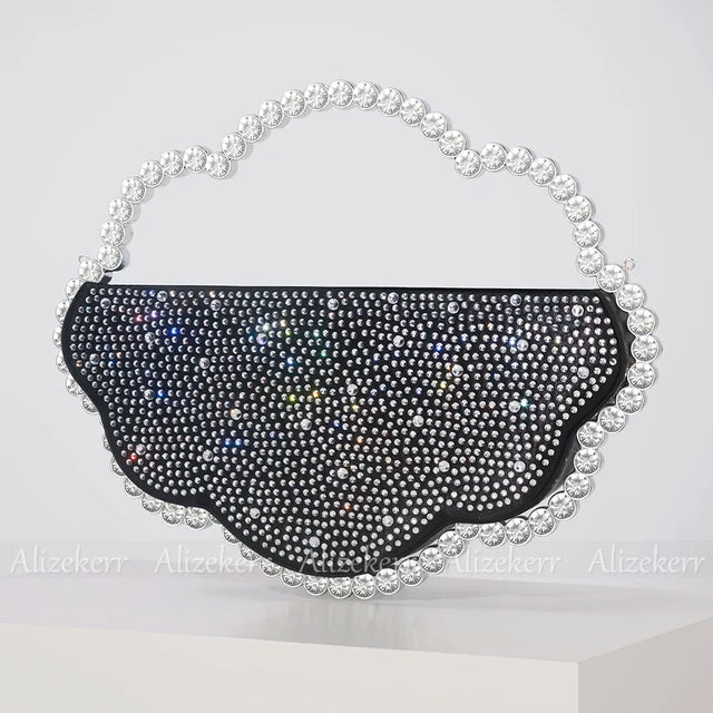 Cloud Shaped Diamond Evening Bags Women New Elegant Glittering Crystal Clutch Purses And Handbags Designer Luxury Wedding Party