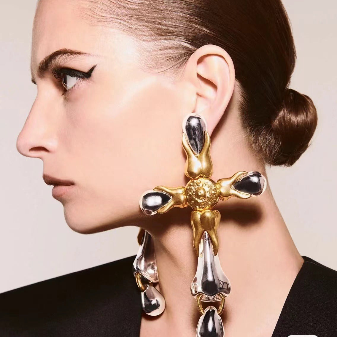 High end runway show abstract five feature earring brooch series, heavy-duty high-quality