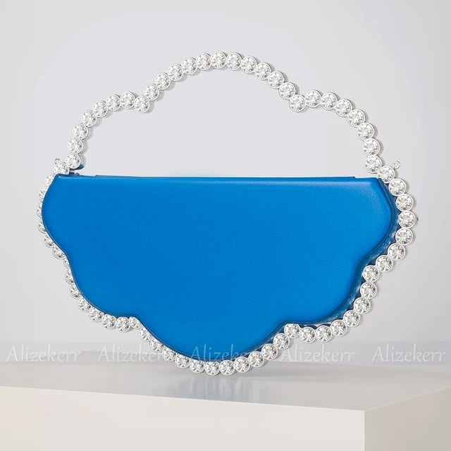 Cloud Shaped Diamond Evening Bags Women New Elegant Glittering Crystal Clutch Purses And Handbags Designer Luxury Wedding Party