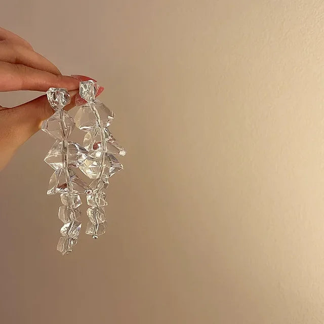 Fashion Long Tassels Irregular Acrylic Drop Earring Europe United States To Restore Ancient Ways Exaggerated Earrings Ms Jewelry
